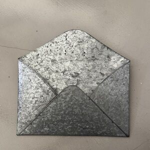 Galvanized Metal Wall Pocket - Envelope Style